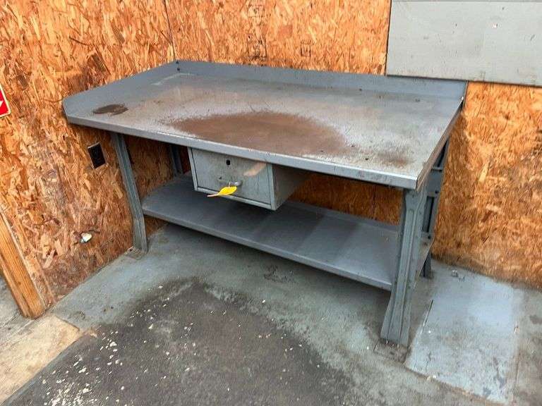Metal Table with Drawer