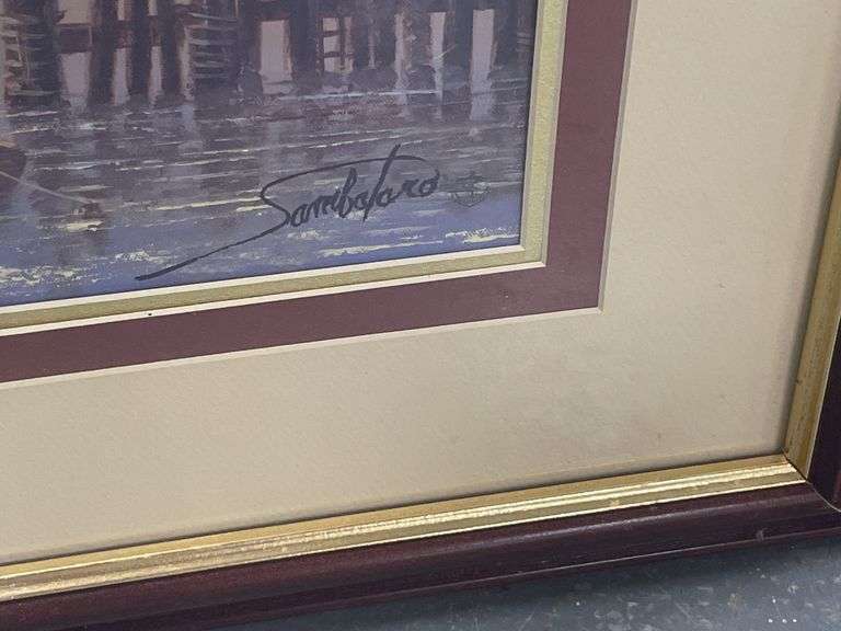 Signed Framed Harbor Master Ship Print