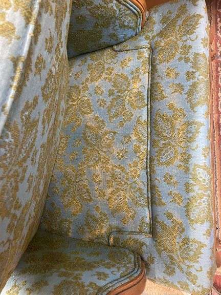 MCM Tufted Armchair with Floral Pattern