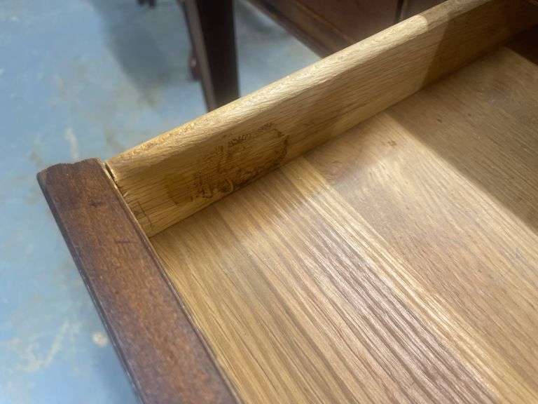 Classic Wood Desk with Three Drawers
