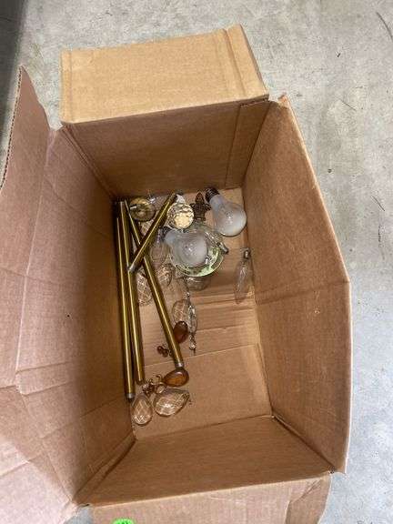 Gold Wall Sconces and Ceiling Light Fixture with Parts