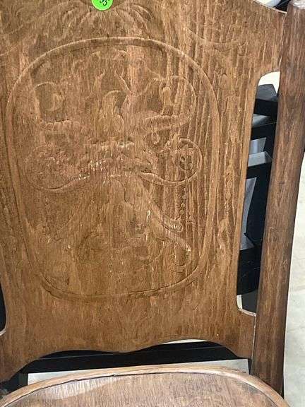 Wooden Chair with Carved Detail