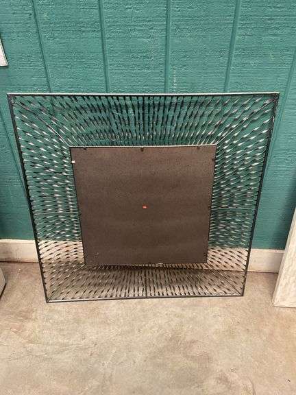 Metal Framed Square Wall Mirror