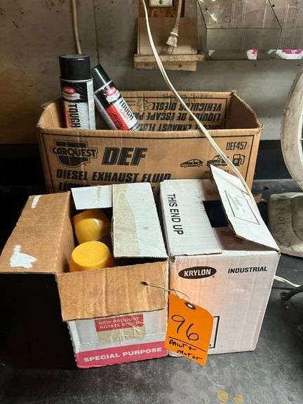 Boxes of Spray Paint