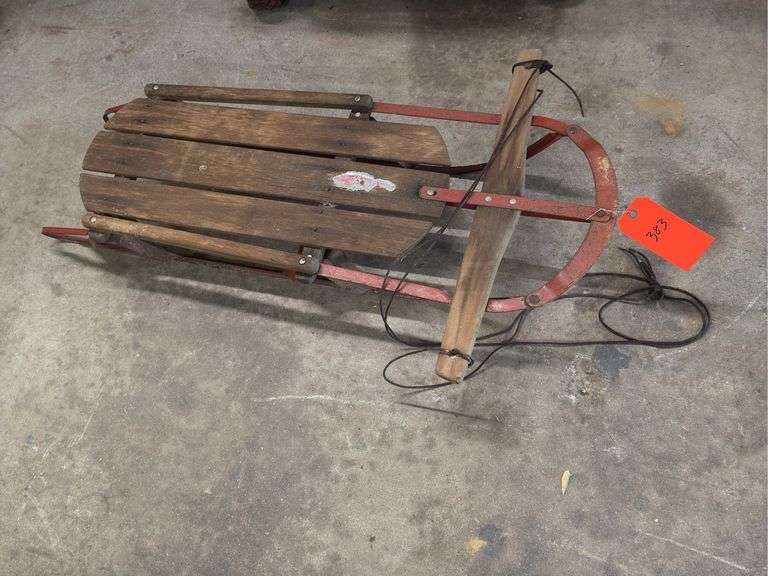 Wooden Sled with Metal Frame