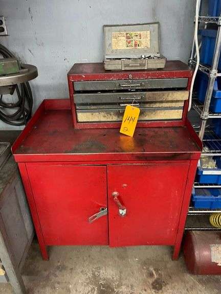 Red Metal Tool Box & Cabinet
