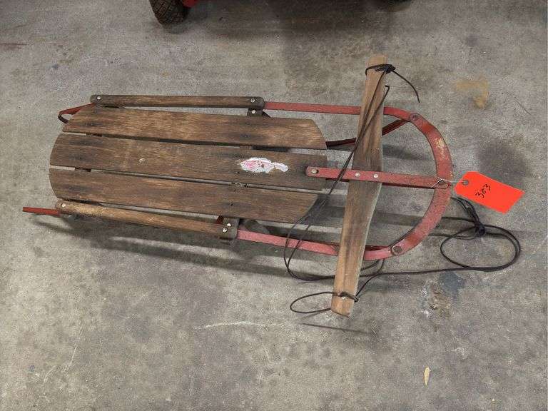 Wooden Sled with Metal Frame