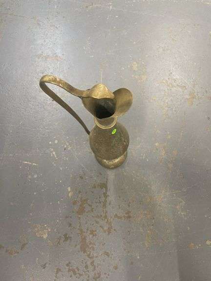 Etched India Brass Pitcher