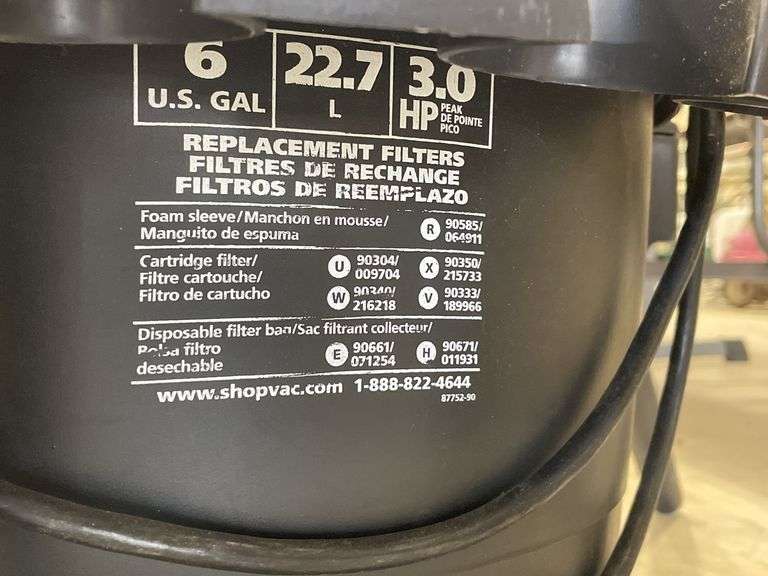 Shop-Vac 6 Gallon Wet/Dry Vacuum