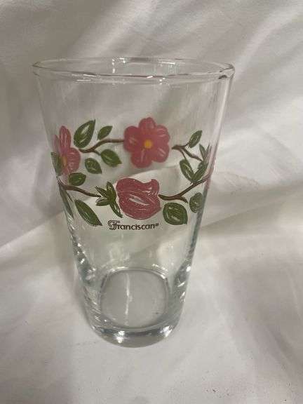 (12) Franciscan Pink Rose Tumbler Glasses