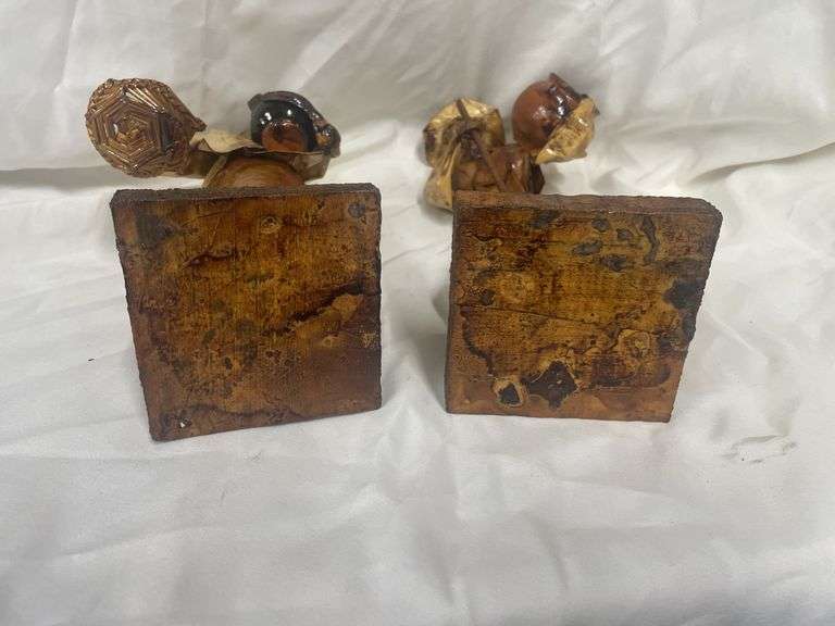 Pair of Folk Art Paper Mache Figures