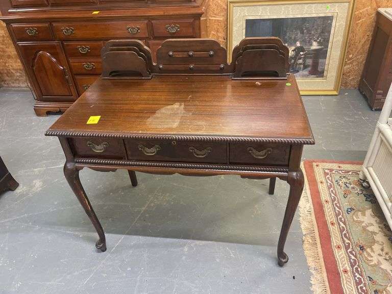 Small Writing Desk with Letter Organizer
