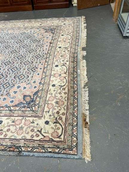 Large Area Rug with Floral Pattern