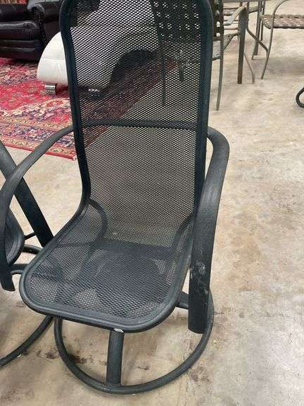 Set of Four Outdoor Swivel Chairs