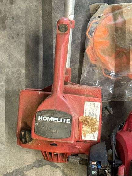 Two String Trimmers: Homelite Electric and Tough-Cut Gas Powered