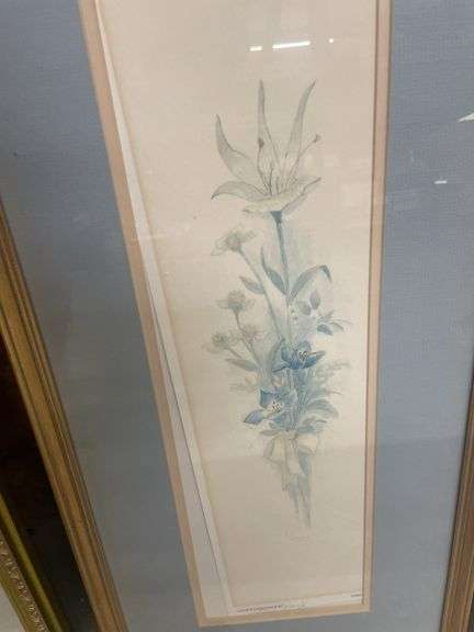 Framed Floral Prints - Pair