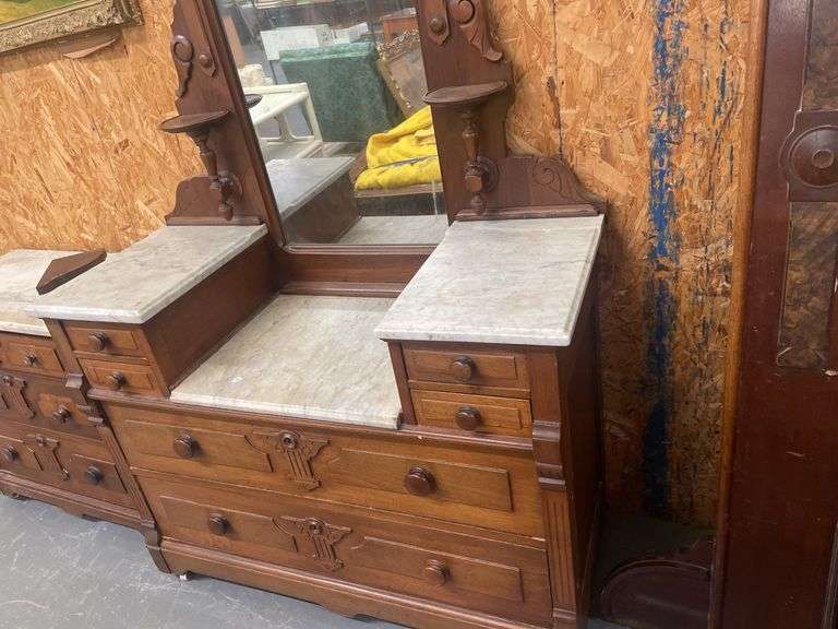 Victorian Vanity Dresser and Wash Stand