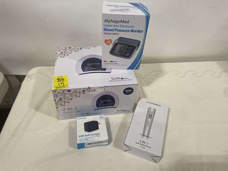UV Nail Light, BP Cuff, Hair Remover, Wall Charger