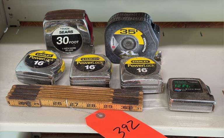 Variety of Measuring Tapes: Sears, Stanley PowerLock, and More