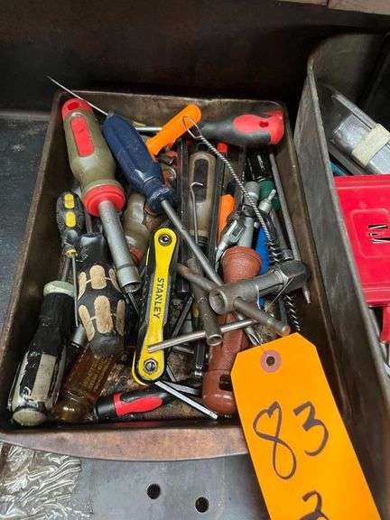 (2) Pans of Screwdrivers, Allen Wrenches