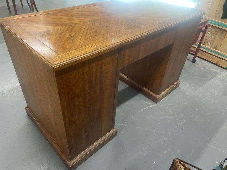 Wood Desk with Drawers