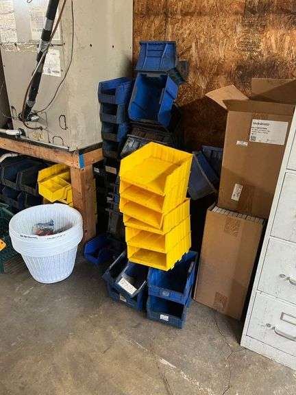 Large Group of Plastic Baskets, Totes,
