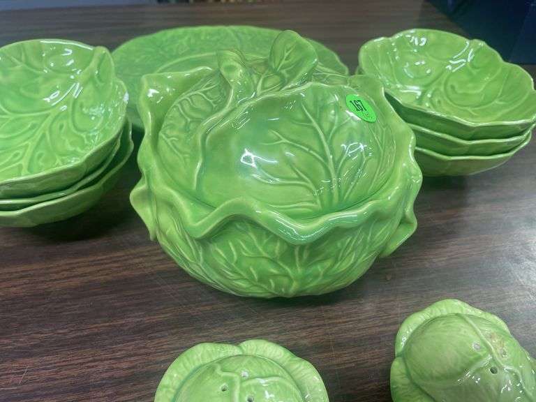 Holland Mold D. Stewart Cabbage Leaf Dishes