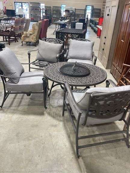 Outdoor Patio Set with Fire Pit