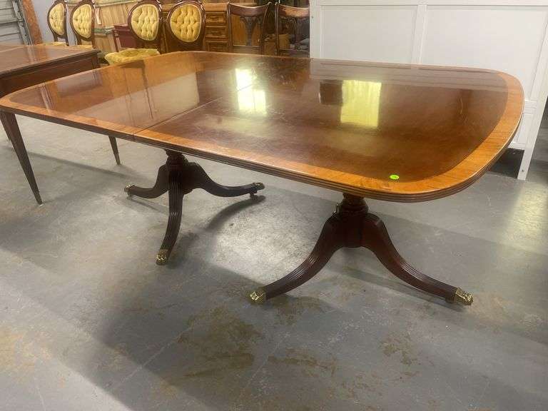 Classic Mahogany Dining Table with Extension Leaves