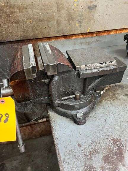 Metal Table with Vise