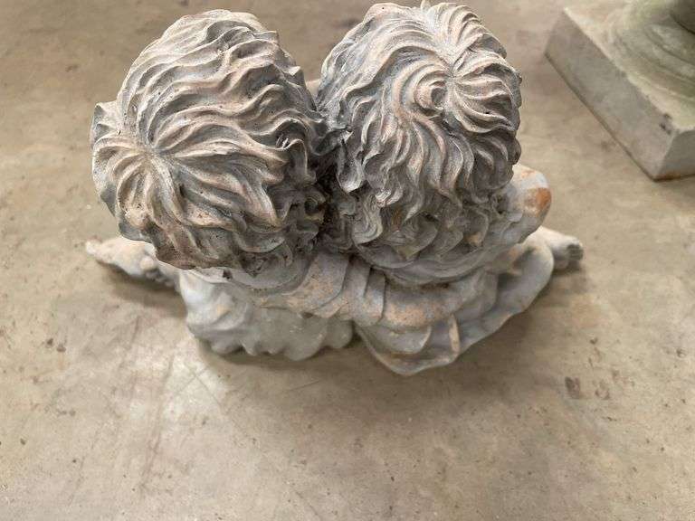 Garden Urn Planter with Cherub Decoration