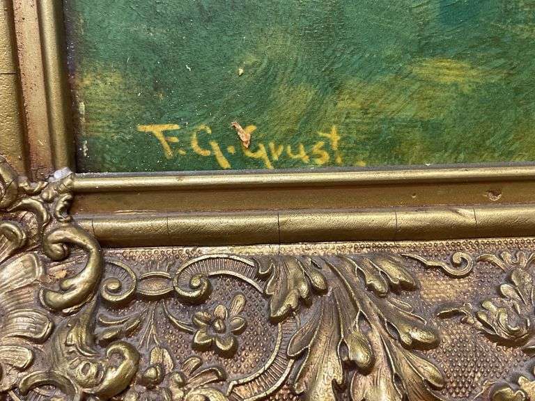 Framed 'T.G. Grust' Painting