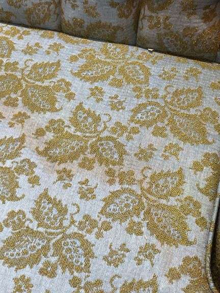 MCM Tufted Armchair with Floral Pattern