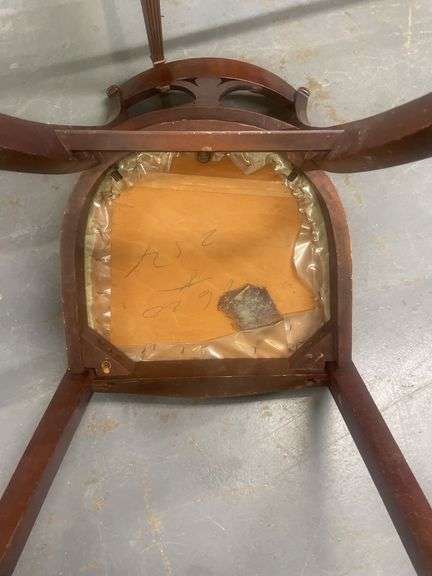 Pair of Wooden Chairs with Floral Seats