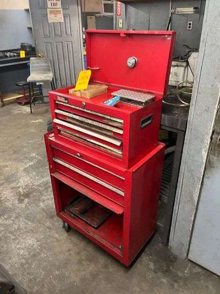 Red Rolling Tool Box & Contents