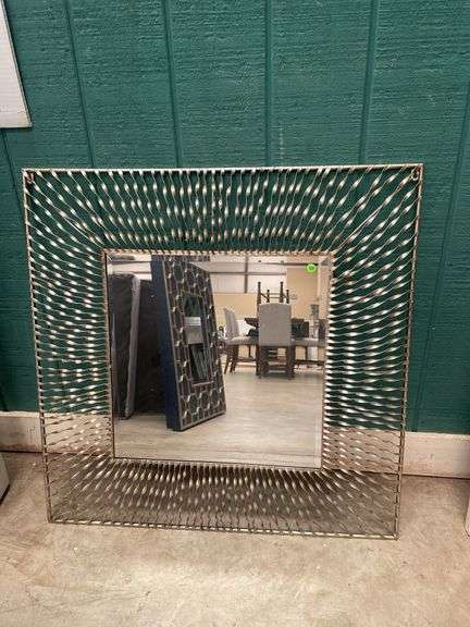 Metal Framed Square Wall Mirror