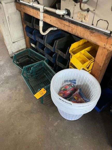 Large Group of Plastic Baskets, Totes,