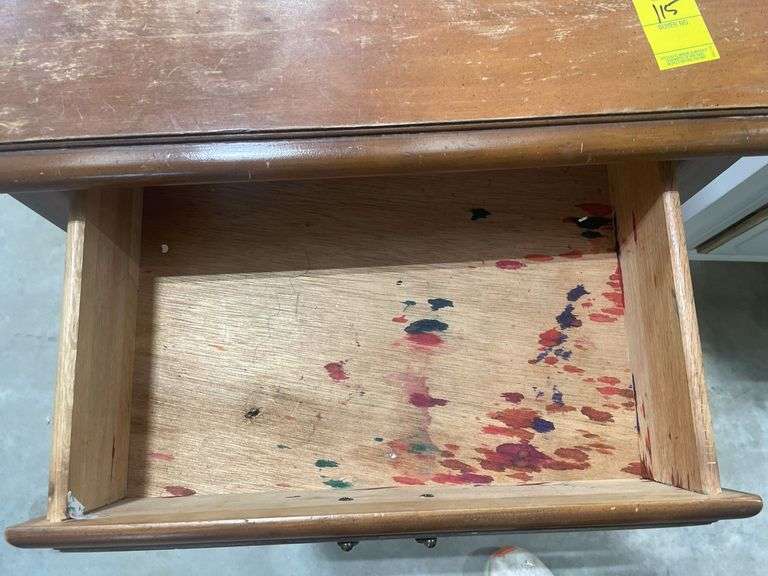 Wooden Nightstand with Drawer and Shelf