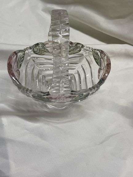 Collection of Fenton and Hand-Painted Glass Baskets and Bell