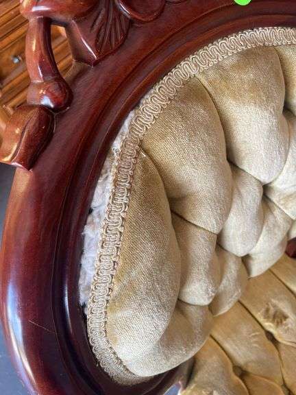 Pair of Tufted Upholstered Parlor Chairs