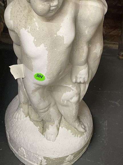Concrete Cherub Garden Statue