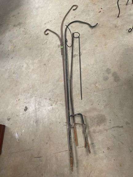 (4) Wrought Iron Garden Plant Hangers
