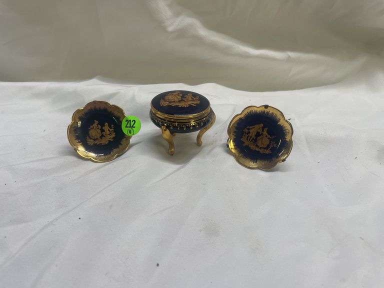 Porcelaine d'Art Limoges Dish and Trinket Box