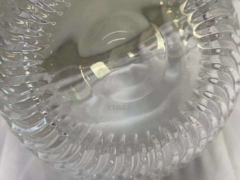 Towle Lead Crystal Basket with Handle