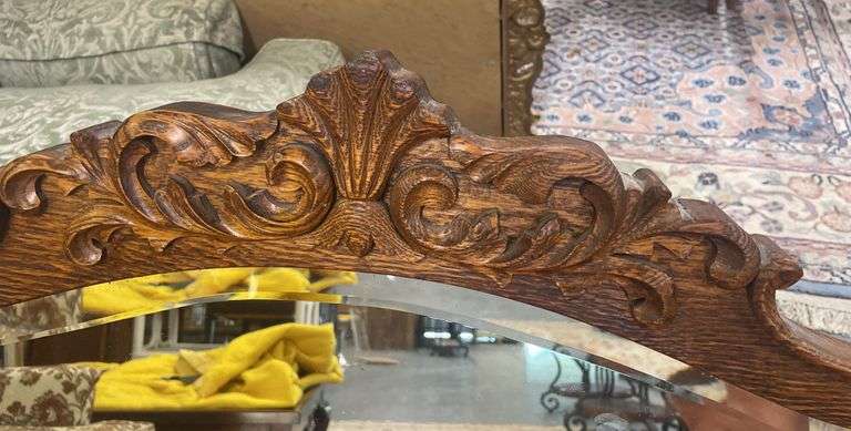 Carved Wood Framed Mirror