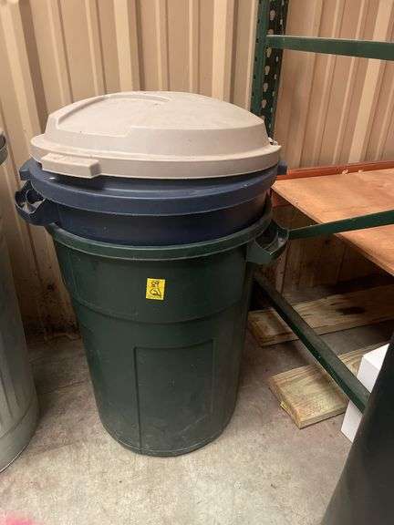 (2) Heavy Duty Trash Cans image