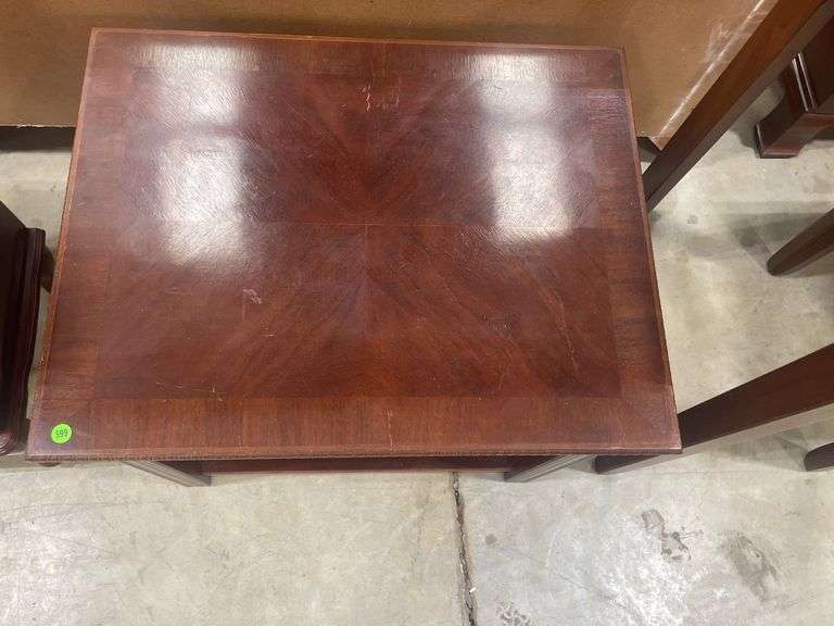 Small Mahogany Side Table with Shelf