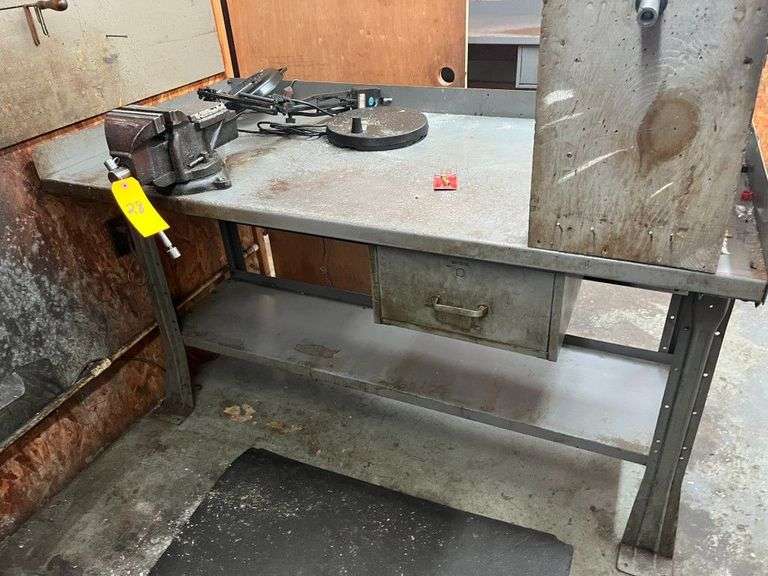 Metal Table with Vise