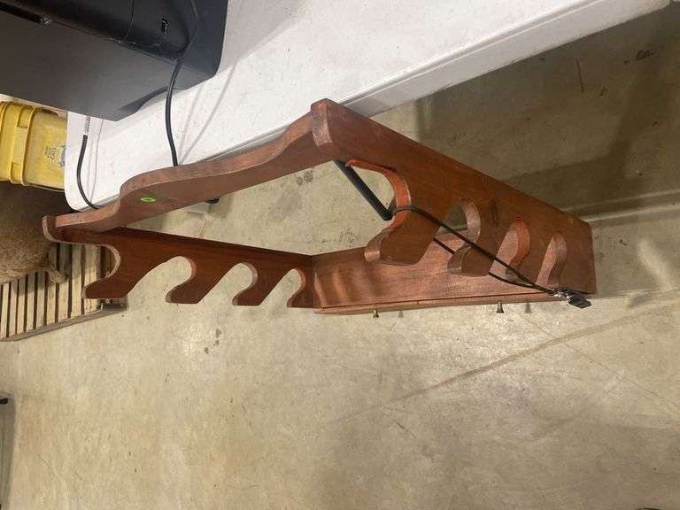 Wooden Gun Rack with Drawer