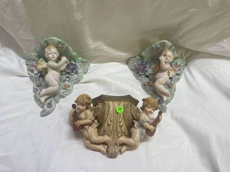 (3) Cherub Wall Decor image